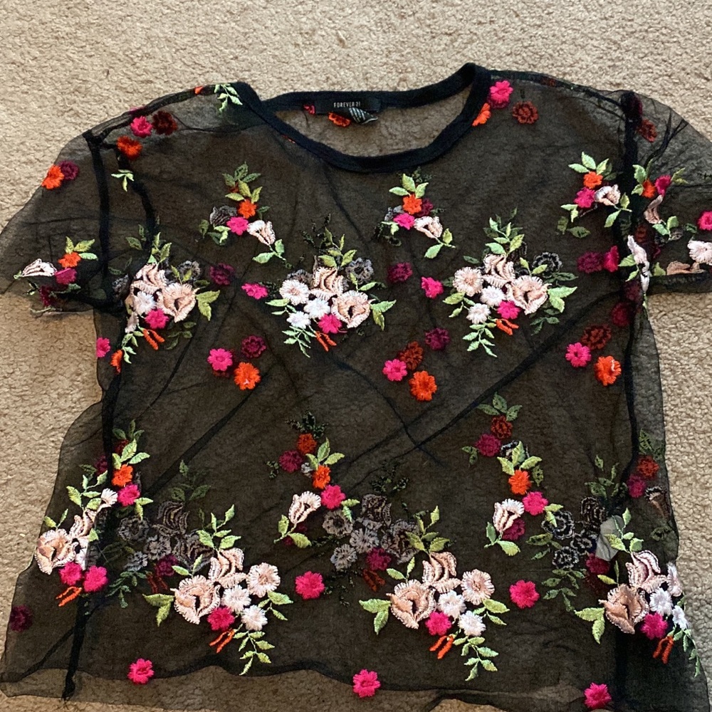 Forever 21 see through shirt size S